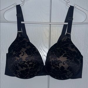Soma Vanishing Back Black Lace Underwire Bra